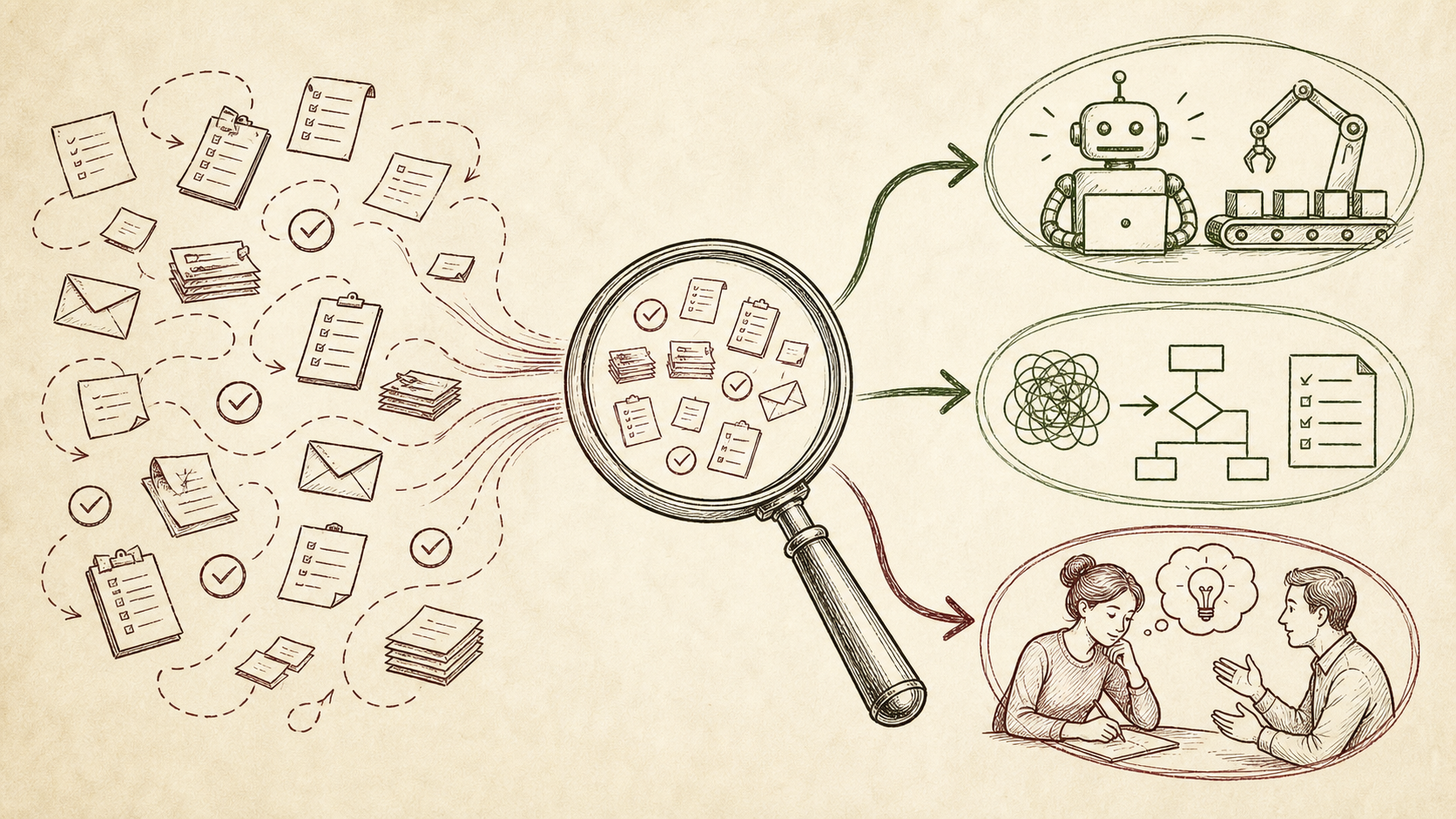 Audit pracovního dne a třídění činností podle vhodnosti k automatizaci