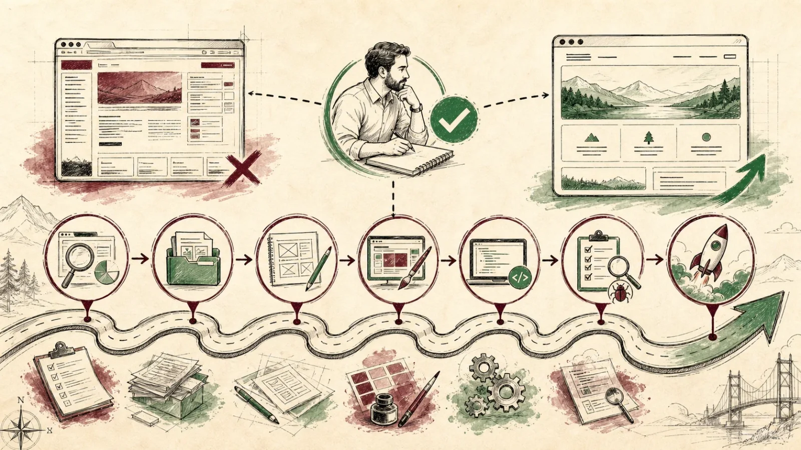 Roadmapa redesignu webu od auditu po spuštění